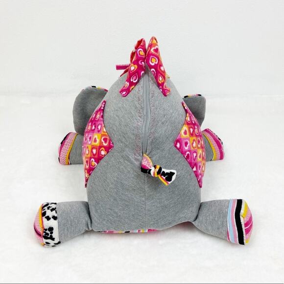 Elephant Kids Overnight Bag Handmade Patchwork Granny Zip Jersey Cotton - Picture 6 of 16